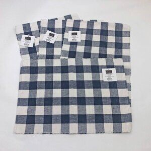 Madison Buffalo Check Sky & White Place Mats Set 4 Aprox 13x18 inches
